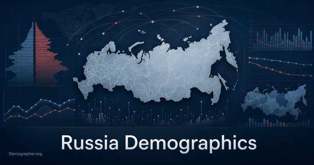 Russia demographics show population change, aging, fertility rates, and migration patterns through detailed analysis and visualized data.