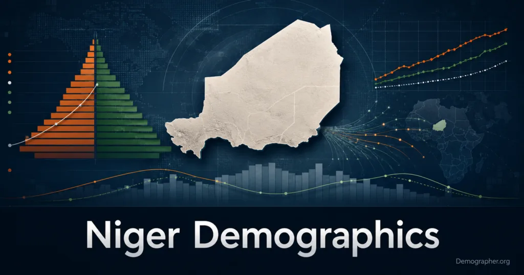 Niger demographics show rapid population growth and a young age structure with increasing urbanization, emphasizing the country's high fertility rates.